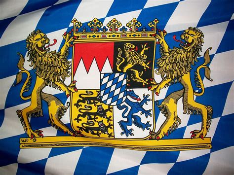 Hd Wallpaper Bavarian Crest Coat Of Arms Emblem Flag Bayerisch