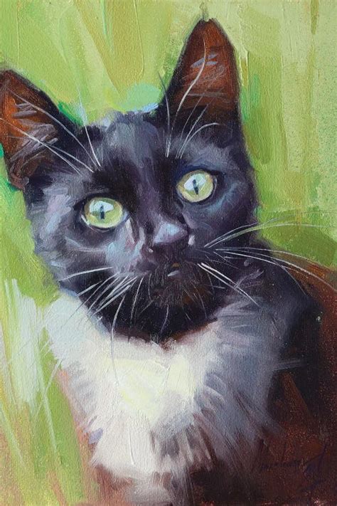 Black Cat With White Neck Canvas Art Print By Alex Movchun Icanvas