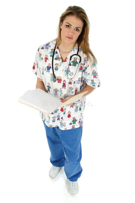 Pediatric Nurse In Scrubs Stock Photo Image Of Office 602118