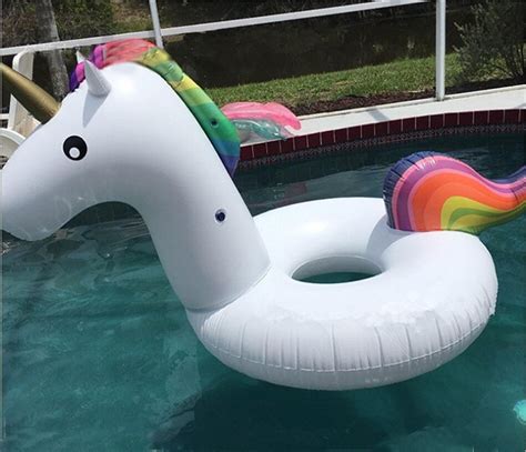 145cm Beautiful Cute Inflatable Unicorn Swim Ring Pool Float Ride On Pool Toy Holiday Water Fun