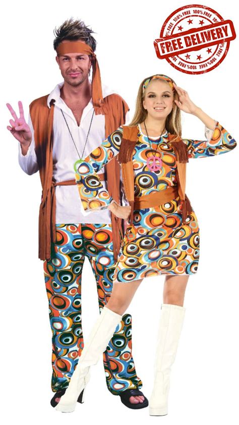 halloween adult couple 60 s 70 s hippie costumes role play flower hippy cosplay women and men