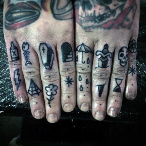 Amazing Small Knuckle Tattoo Symbols For Guys Finger Tattoo Designs