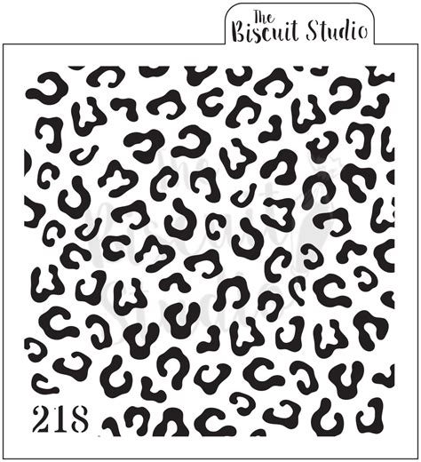 Cheetah Print Cookie Stencil 2 Stencils Biscuit Studio