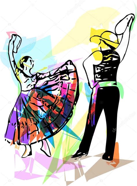ilustración de baile en pareja vector gráfico vectorial © aroas imagen