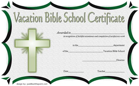 Free Printable Vbs Certificate Template