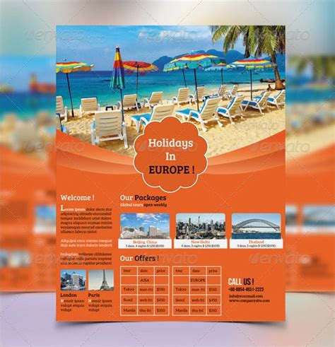 Indiater Free 40 Travel Flyer Templates Indiater