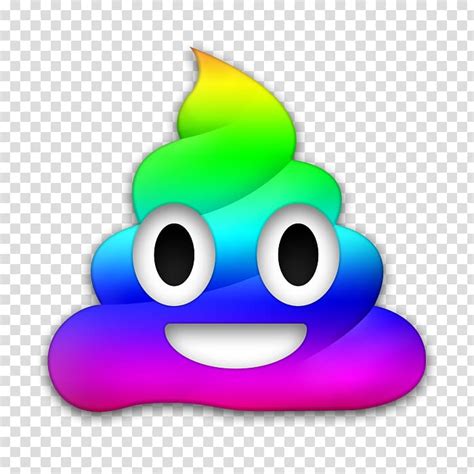 Multicolored Poop Art Pile Of Poo Emoji Feces Sticker Smile Emoji