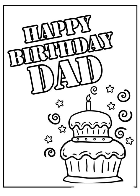 Happy Birthday Dad Coloring Pages