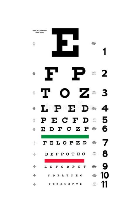 Eye Test Chart Stock Image Image Of Exam Test Text 23649133