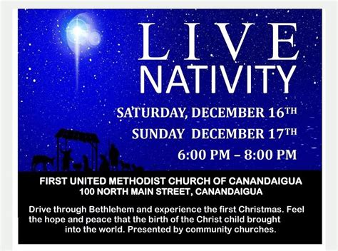 Live Nativity First United Methodist Church Of Canandaigua December