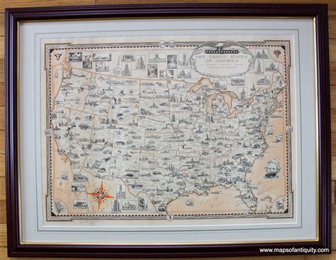 The United States Of America By Ernest Dudley Chase Antique Maps And