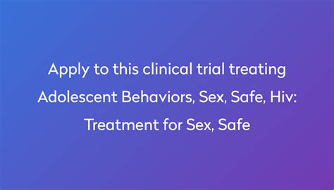 treatment for sex safe clinical trial 2022 power