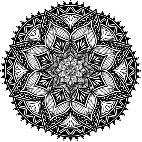 Digital Mandala Designs 5 Different Designs Sketched Using One Base