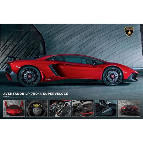 Poster Lamborghini Aventador Lp750 4 Superveloce Sur Close Up