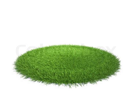 A Round Piece Of Cropped Grass To Be Installed Stock Photo Colourbox