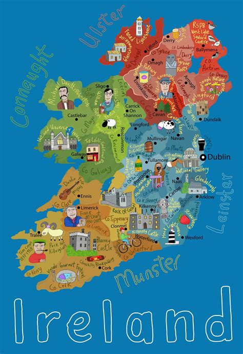 Childrens Map Of Ireland Map Of Ireland For Children Northern Europe