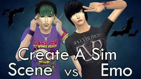 The Sims 4 Create A Sim Emo Vs Scene Boy Youtube