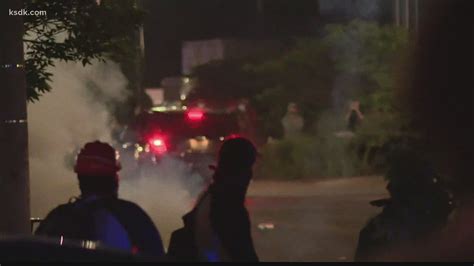 St Louis George Floyd Protests Tear Gas Fireworks In Ferguson Ksdk Com