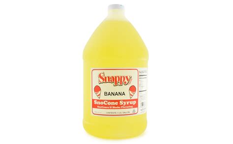 Snappy Banana Sno Cone Syrup 1 Gallon Dessert Flavoring
