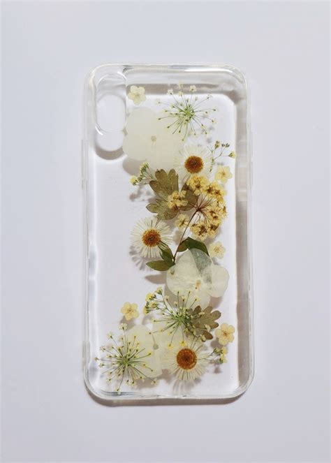 Flip case custom flowers ombre. Pressed flower dried flower clear phone case iphone 11 ...
