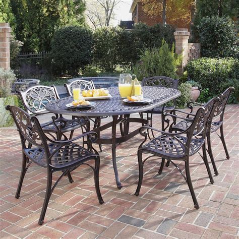 Home Styles Biscayne 7 Piece Bronze Metal Frame Patio Dining Set At