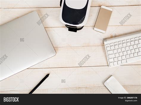 Flat Lay Top View Set Image And Photo Free Trial Bigstock