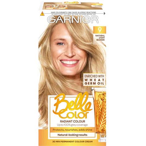 garnier belle color 9 natural light blonde permanent hair dye wilko