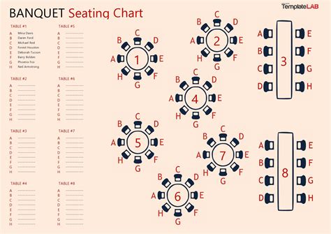 Round Table Seating Chart Template