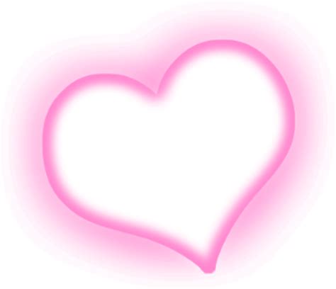Download Ftestickers Heart Lighteffect Luminous Pink Heart Png Image