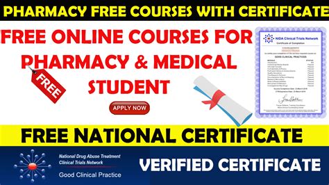 National Level Pharmacy Certificate Free Online Course For Pharmacy