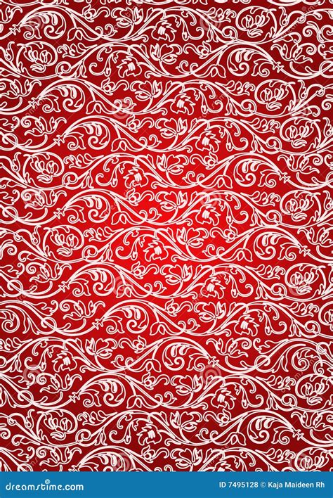 Seamless Red Pattern Stock Vector Illustration Of Flourish 7495128