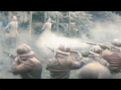 1ST TIME IN COLOR FFI Firing Squad Execution Of French Traitors In