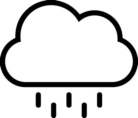 Rain Cloud Stroke Weather Symbol Svg Png Icon Free Download 7399