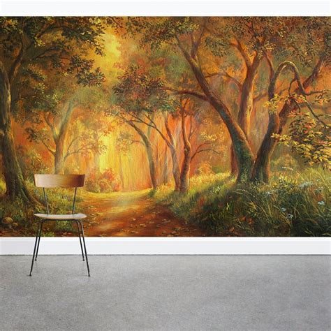 Wallums Wall Decor Illustrated Enchanted Forest Wall 8 X