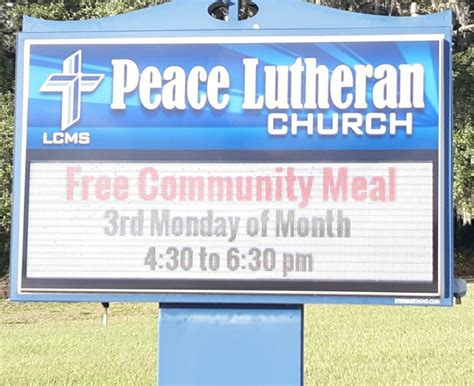 Peace Lutheran Church Dunnellon Florida The Church On The Hill