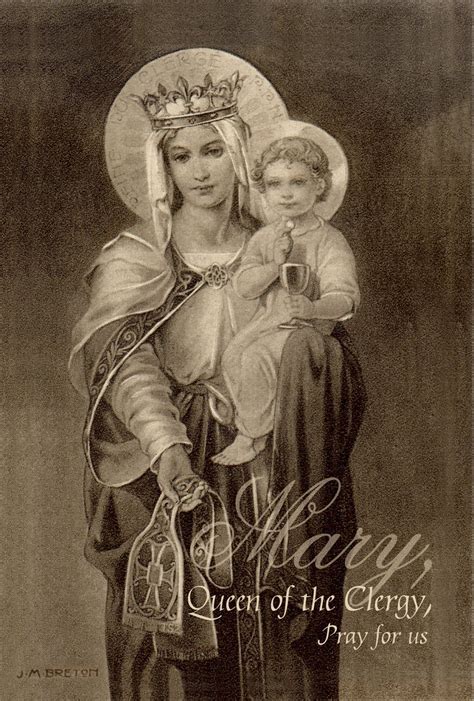 UPDATED Mary Queen Of The Clergy Holy Cards With Daily Prayer For