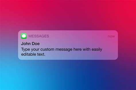 Imessage Notification Vector Mockup Illustrator Templates ~ Creative