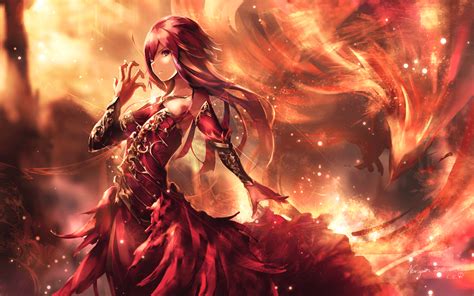Anime Phoenix Girl Wallpapers Top Free Anime Phoenix Girl Backgrounds