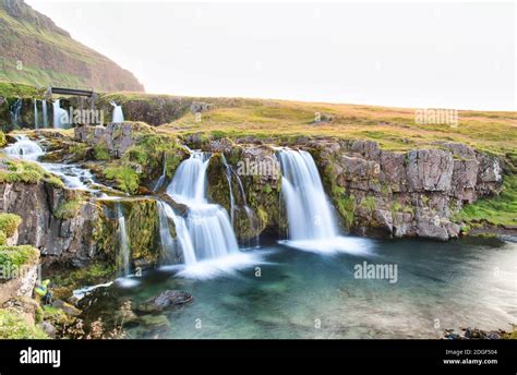 Kirkjufell Waterfalls In Snaefellnes Peninsula Iceland Stock Photo Alamy