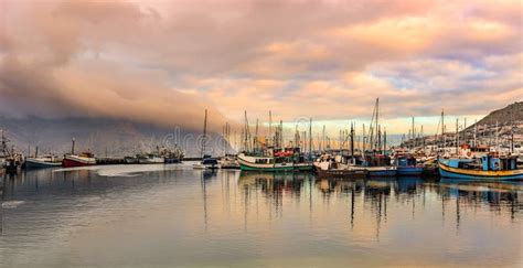 Harbor With Fishing Boats In Hout Bay Cape Town South Africa Africa