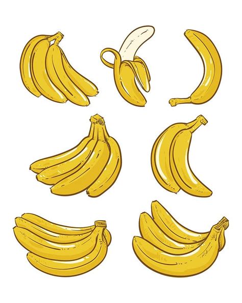 80 Off Sale Yellow Bananas Vector Illustration Overripe Etsy