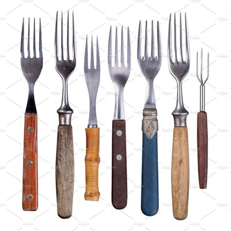 Set Of Forks Featuring Fork Background And White High Quality Food