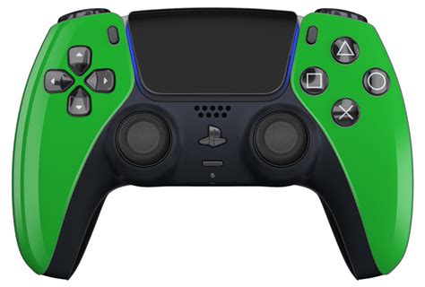 Tcp Green Ps5 Controller With Black Buttons Touchpad And Back Shell