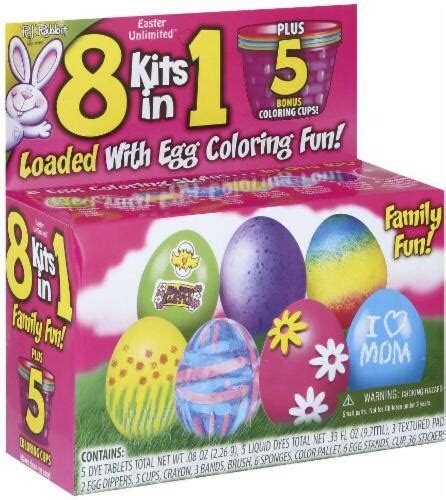 Rj Rabbit 8 In 1 Easter Egg Coloring Kit 1 Count Kroger