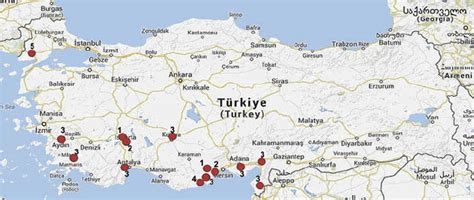 Map Showing Distribution Of Species In Turkey In The Endangered