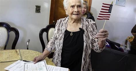 99 Year Old Woman Named America Happy To Become A Us Citizen