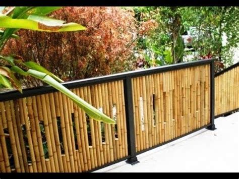 Desain pagar rumah atau partisi dari bambu untuk taman outdoor dengan model unik minimalis 6. Kerajinan Pagar Rumah Dari Bambu Unik Dan Cantik - YouTube