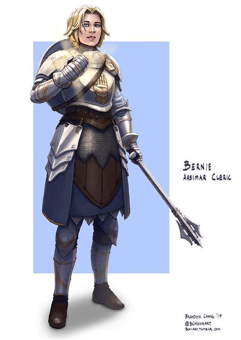 C Bernie Aasimar Cleric By Bchart Aasimar Cleric Cleric Female