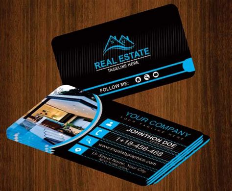 Luxury Real Estate Business Cards Free Vector Template Cdr File Real
