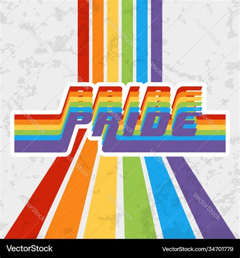 lgbt pride typography design for poster flyer vector image